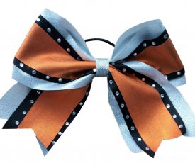 Image of Metallic Orange Cheer Bow